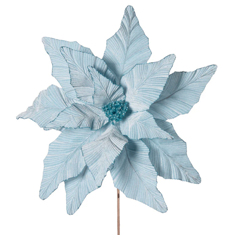 Luxe Light Blue Poinsettia