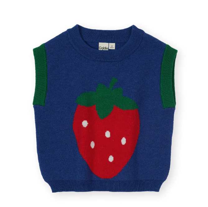 Jumbo Strawberry Knit Vest