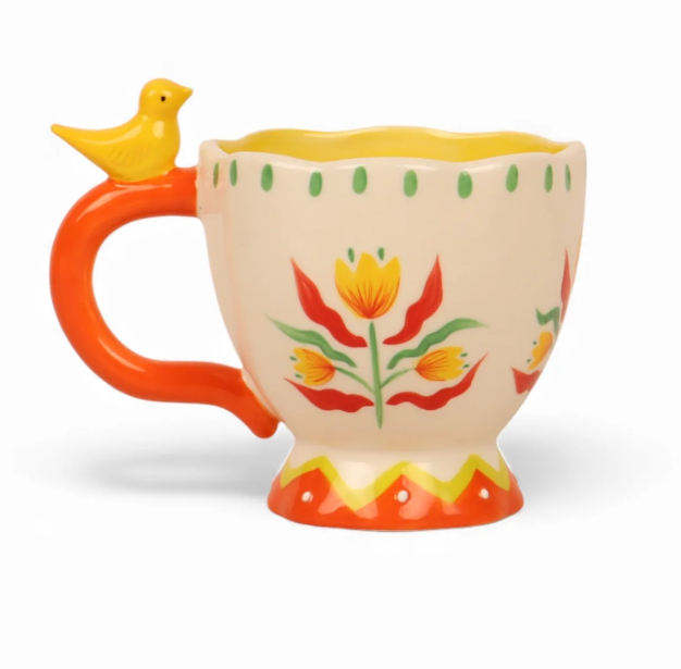 Retro Folk Hand Painted Mug
