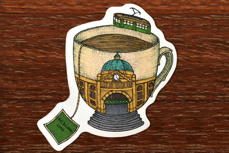 Melbourne Teacup - Magnet