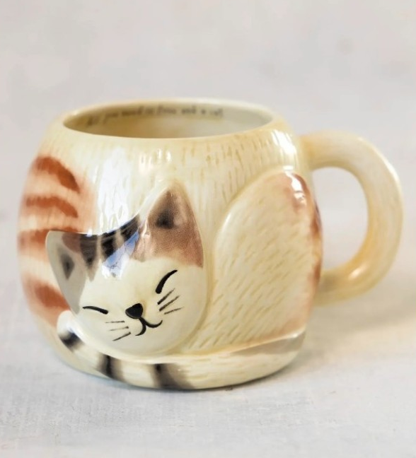 Folk Art Mug - Cat