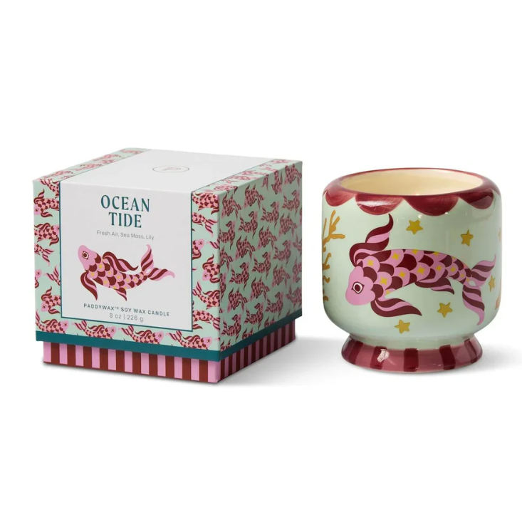 A Dopo Koi Ceramic Candle 8oz - Ocean Tide
