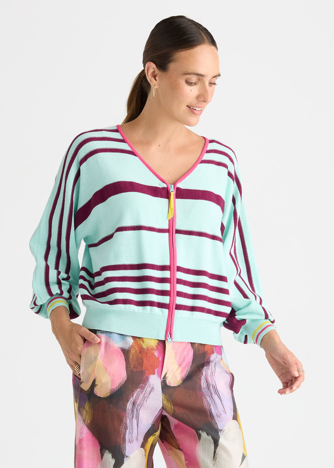 Statement Zip Cardi - Breeze