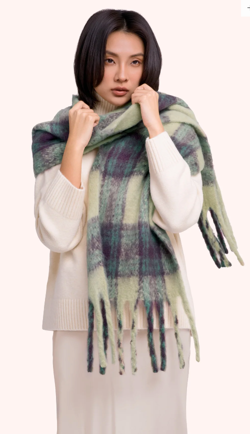 Flora Scarf -Damson Mix