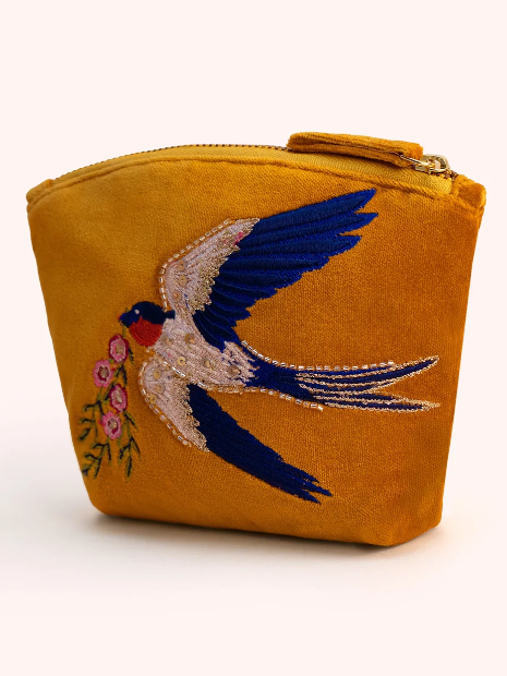 Velvet Mini Pouch - Swallow