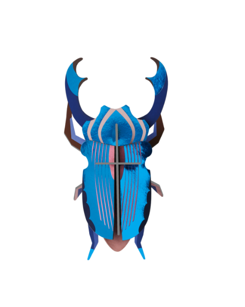 Azure Stag Beetle Wall Decor