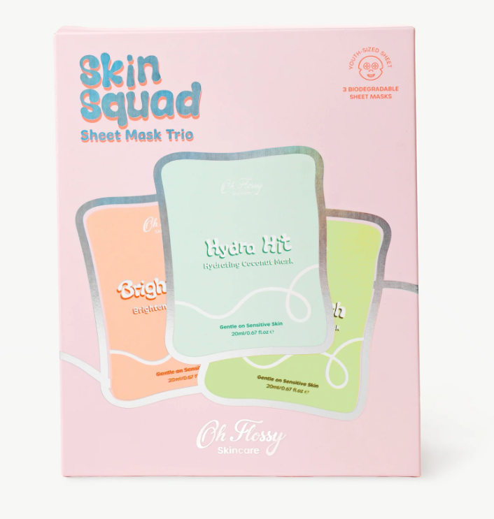 Oh Flossy skincare - Skin Squad Sheet Mask Trio