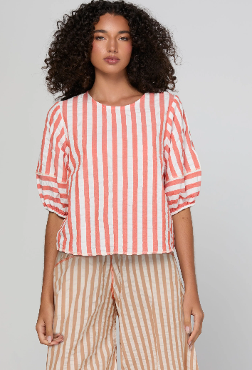 Ava Top - Watermelon Stripe