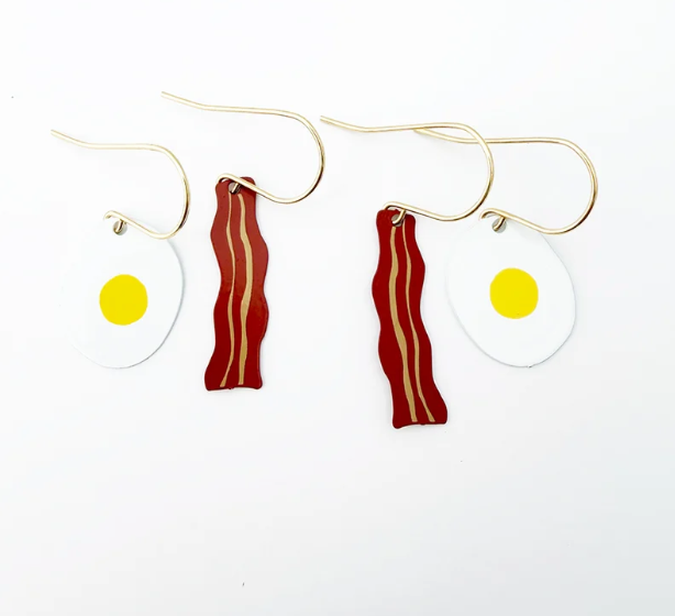 Eggs & Bacon Stacker Earrings