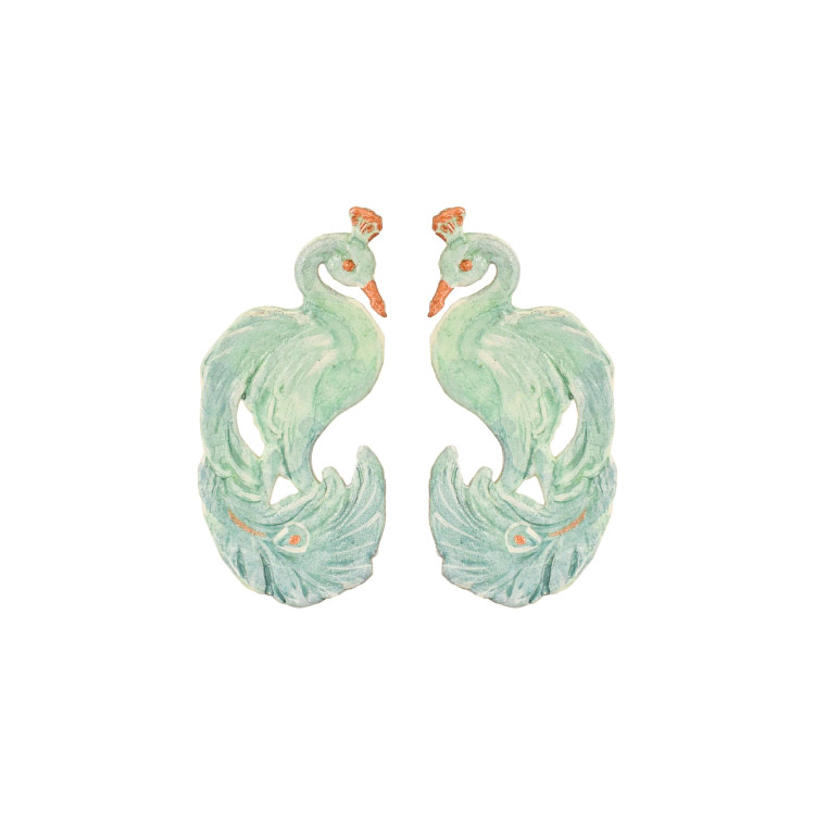 Jade Peacock Earrings