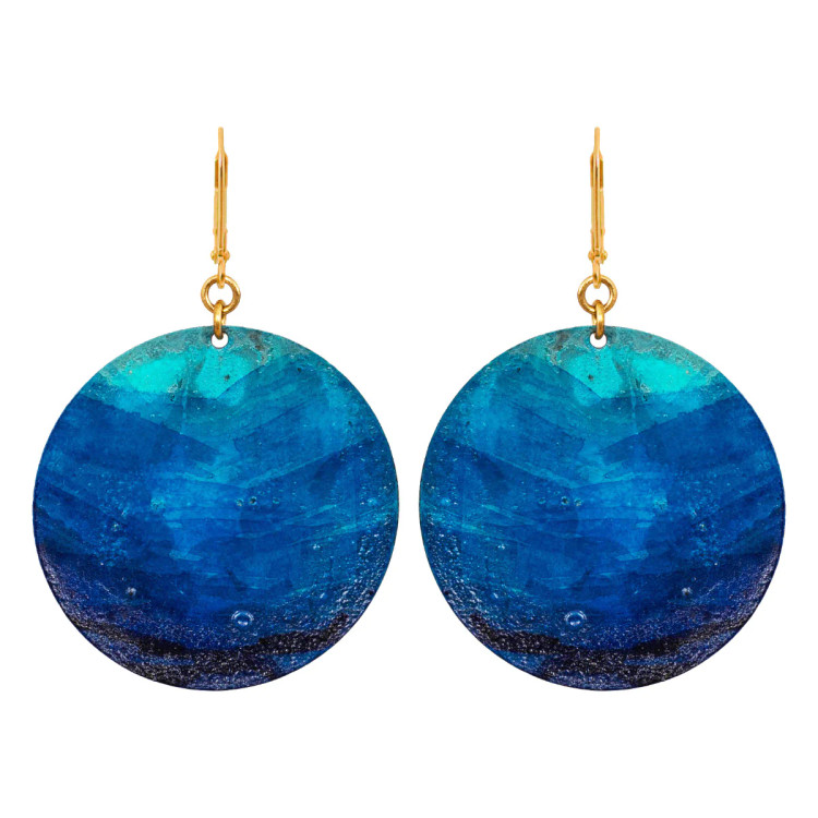 Lazuli Round Earrings