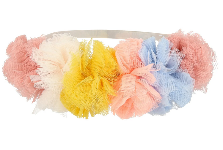 Tulle PomPom Crown