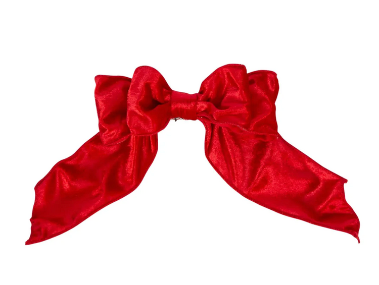 Velvet Clip On Bow