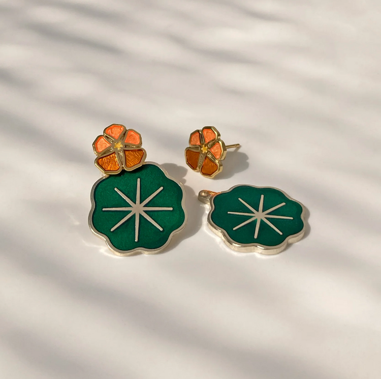 Nasturtium Jacket Earrings