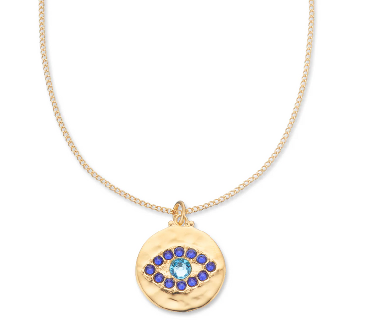 Mati Evil Eye Crystal Charm Necklace 4674