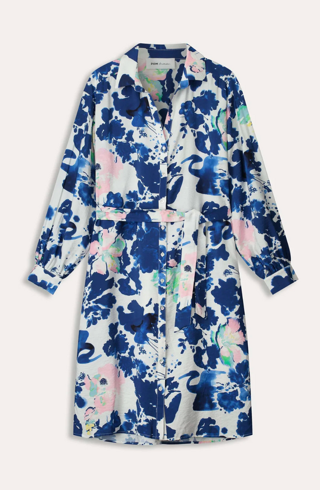 Dress - Crane Birds Blue Dress - Crane Birds Blue