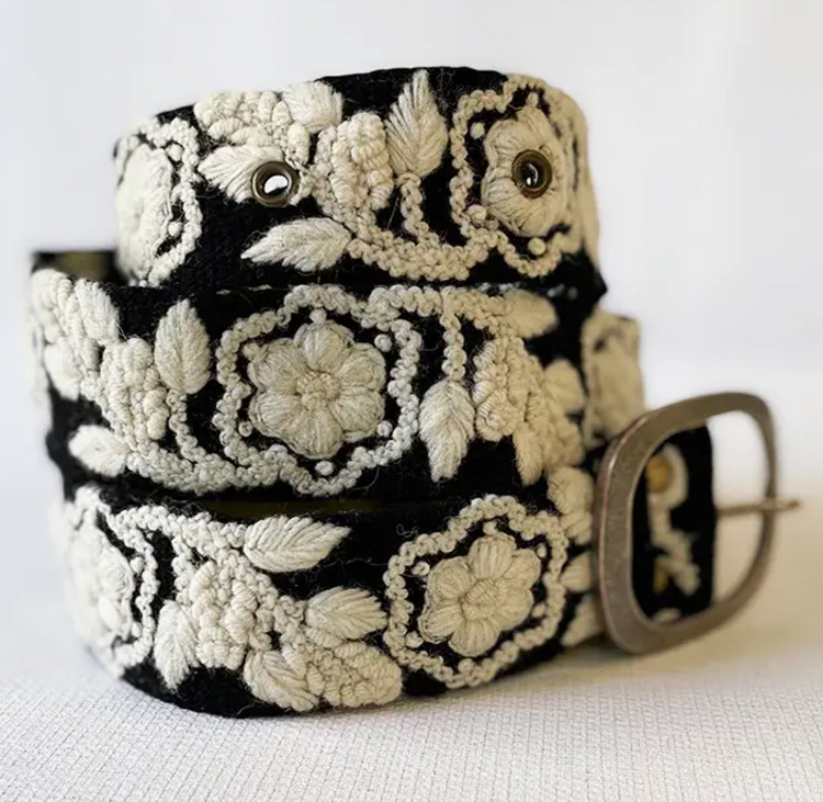 Two Tone Black & Cream Belt