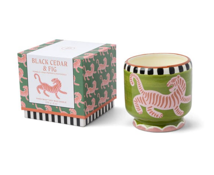 A Dopo Tiger Candle 226g - Black Cedar & Fig