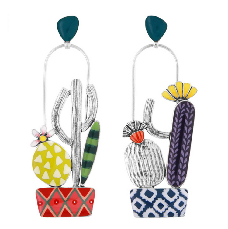 Cactus Earrings 05952