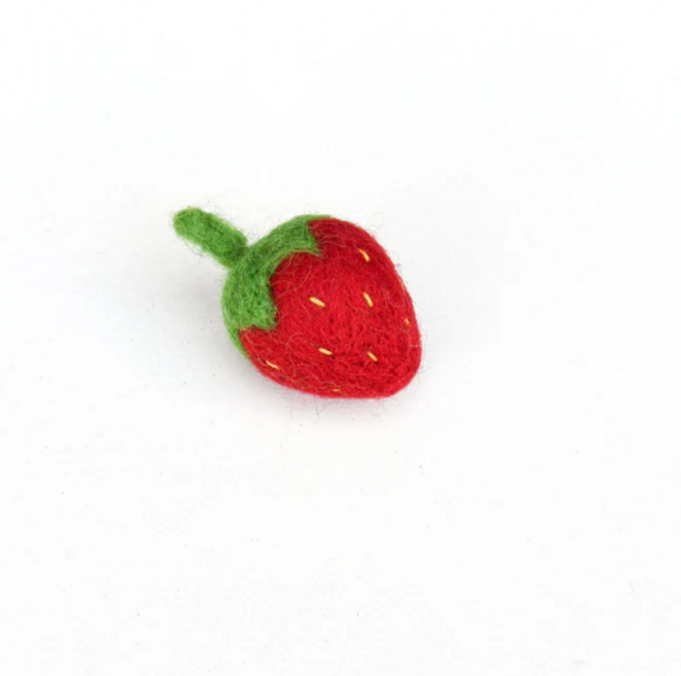 Felt Strawberry Play Food