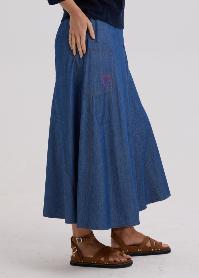 Vintage Denim Skirt ZP7750
