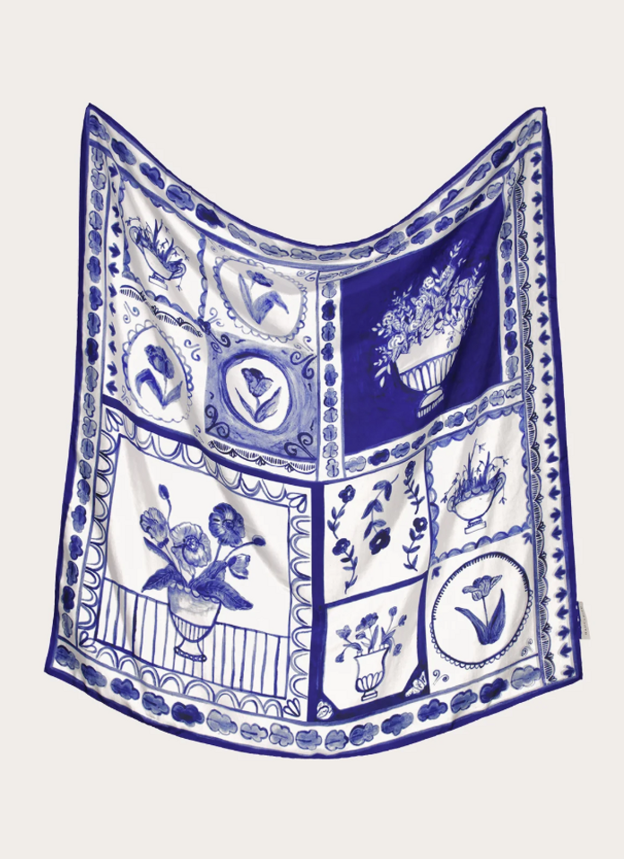 Silk Scarf - Lyon Tile