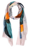 Abstract Print Pure silk scarf