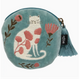 Catbloom Embr Coin Purse