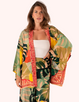 Kimono Jacket - Exotic Leaves