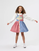 Patchwork Stripe Heidi Pinafore Dress