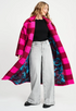 Coat - Check Plum Pink