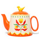 Retro Folk Hand Painted Teapot