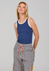 Evalina Pant - Navy Seersucker
