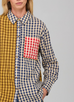 Gillie Shirt -Navy Spliced Seersucker