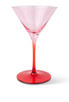 The Olive Martini Glass - Set of 2 Blush + Cherry