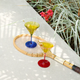 The Olive Martini Glass - Set of 2 Blush + Cherry