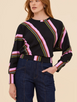 Retro Stripe Batwing Top