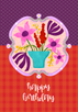 BB Greeting Card - Flowers in Frames A6