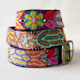Folklorica Floral Embroidered Wool Belt, Black