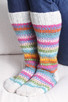 Villarica Colourful Dotty Stripe Long Socks Cosy Knit Wool