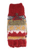 Classic Fair Isle Wool Knit Fingerless Glove Mitts Red Rust