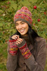 Tintagel Earth Fair Isle Pattern Bobble Hat Fine Knit Wool