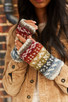 Helmsdale - Hand Knit Thick Wool Fair Isle Fingerless Gloves