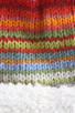 Seville Knit Fingerless Gloves Sunset Striped Sherpa Fleece