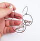 Zebra Fnch Earrings in Black,Grey and Orange