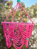 Hot Pink Beads Chandelier Large