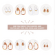 Layered Tear Outline Drop Earrings