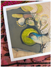 Dana Kinter Mini Print - Blue Wren and Gum