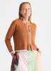 Pointelle Zip Cardi - Toffee ZP8809