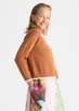 Pointelle Zip Cardi - Toffee ZP8809
